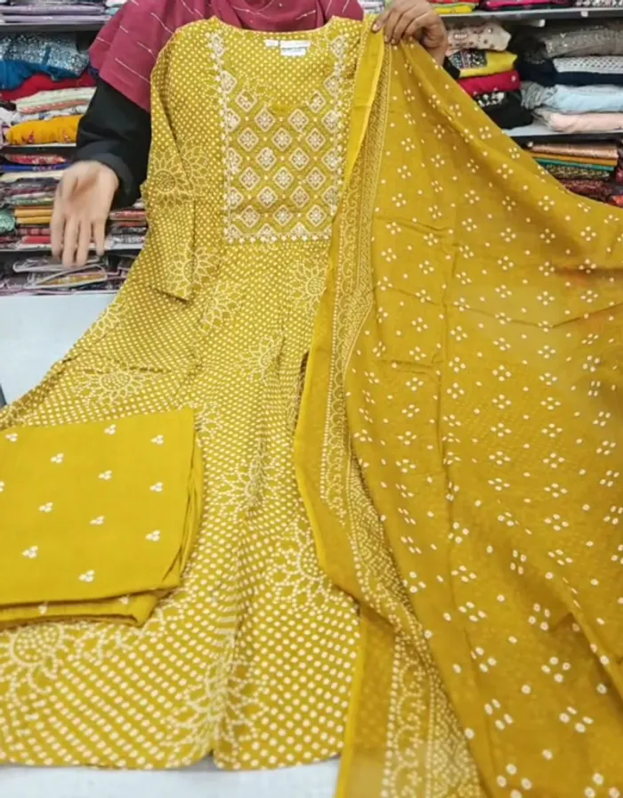 Premium 60/60 Cotton Top Bottom Dupatta Set | TS3144